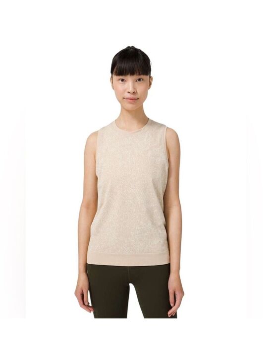 lululemon athletica Tops - Lululemon Swiftly Breathe Tank Top Women 12 Tan Sleeveless Athleisurecore